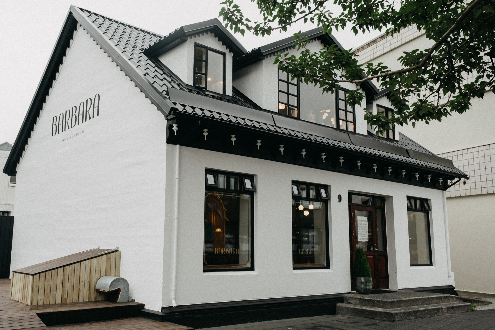 Barbara cafe bar is situated on Strandgata 9 in the centre of Hafnarfjordur