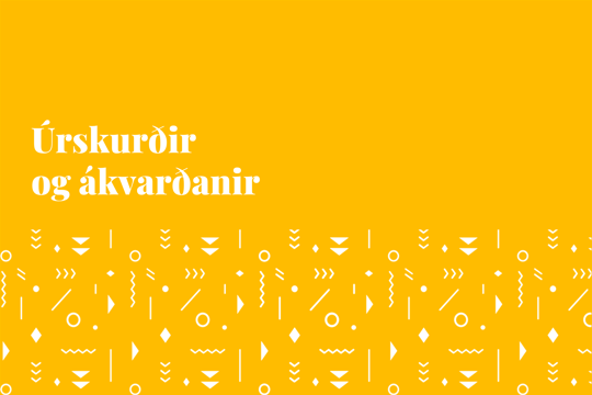 Urskurdir Og Akvardanir Gult