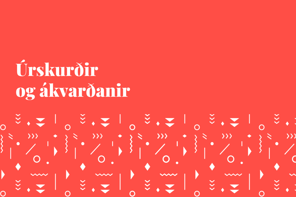 Urskurdir Og Akvardanir Rautt