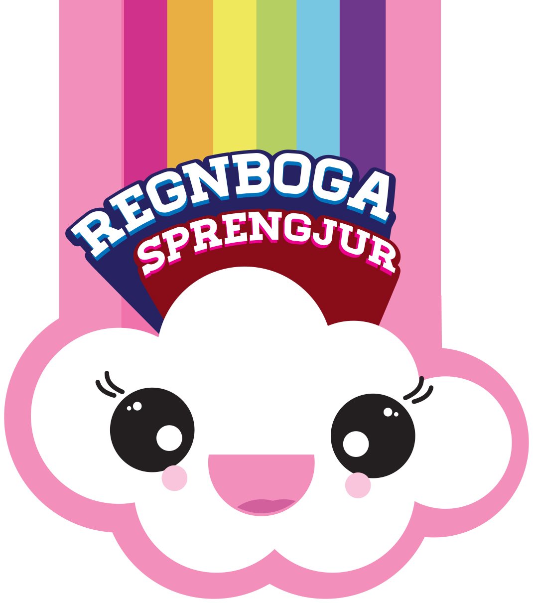 Orð- og myndmerkið REGNBOGASPRENGJUR, umsókn nr. V0131827.
