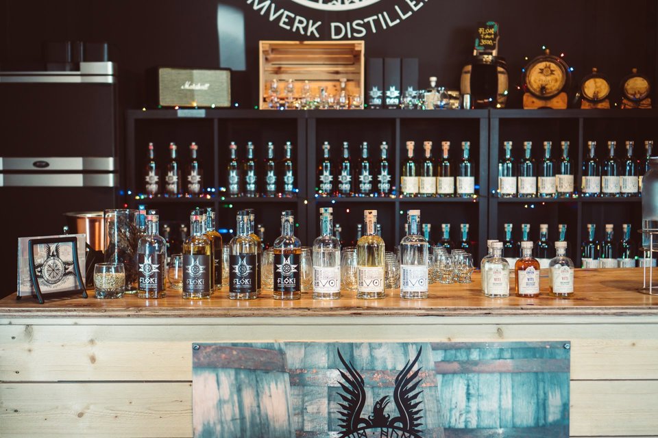 Eimverk produces a number of types of Flóki whiskey, in addition to gin, brennivin and other sorts of spirits.